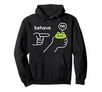 Dishonest Frog Funny Frog Meme Behave No Cartoon Design Pullover Hoodie