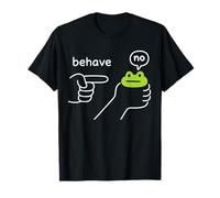 Dishonest Frog Funny Frog Meme Behave No Cartoon Design T-Shirt