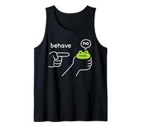 Dishonest Frog Funny Frog Meme Behave No Cartoon Design Tank Top
