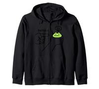 Dishonest Frog Funny Frog Meme Behave No Cartoon Design Zip Hoodie