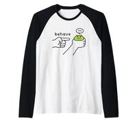 Dishonest Frog Funny Toad Meme Behave Minimalistic Design Raglan Baseball Tee