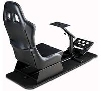 Dishot Driving Cockpit Game Seat Road Bike Stand - Racing Seat with Brackets for Steering Wheel and Pedals - Simulation Seat for PS4, Xbox One, PC, PS3