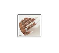 Dishowme Moon Star Infinity Ring Set Punk Heart Butterfly Knuckle Ring Crystal Pearl Flower Finger Joint Band 10/14/22Pcs Jewelry for Women Men Girls (Silver A)