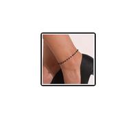 Dishowme Pearl Anklet Bracelet Boho Faux Pearl Beads Foot Chain Summer Beach Barefoot Sandal Jewelry for Women (Gold)