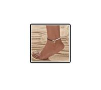 Dishowme Pearl Star Anklet Bracelet Boho Faux Pearl Beads Foot Chain Summer Beach Barefoot Sandal Jewelry for Women (Black)