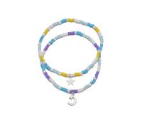 Dishowme Turquoise Shell Feather Anklet Bracelet Bohemian Moon Star Conch Foot Chain Hawaii Puka Wax Rope Beads Summer Beach Barefoot Sandal Jewelry for Women (Style A)