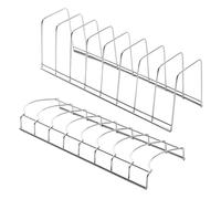 DishRack and BowlRack 2Pcs/Set Plate Organizer for Cupboard Space-Saving Kitchen Storage