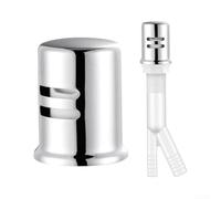 Dishwasher Air Gap Cover For Standard Sinks With Brass Cap And Abs Plastic Body To Prevent Backflow And For Ensure Plumbing Compliance In White And Silver Finish 22.5cm(A)