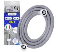 Dishwasher and Washing Machine Hose 2 m for Water Inlet for Temperatures up to 25°C Pressure from 20 to 60 Bar Connection is Straight and Angled Ø 3/4" - Made in Italy - MONTERAL