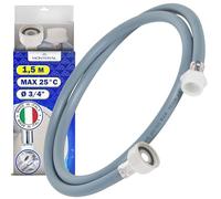 Dishwasher and Washing Machine Hose Extension Universal 1,5 m for Water Inlet for Temperatures up to 25°C Pressure 20-60 Bar Connection Ø 3/4" - Made in Italy - MONTERAL