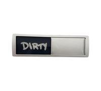 Dishwasher Clean Dirty Magnet - Heavy Duty Stainless Steel Sign 17.5x5cm with Adhesive | Container Organizer for Kitchen, Dishwasher Reminder for Home,