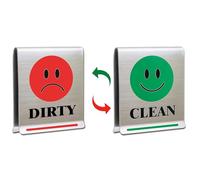 Dishwasher Clean Dirty Sign Magnet Free, Stainless Steel Interior Indicator, Reversible Dish Washer Sign Hanging Inside the Dishwasher