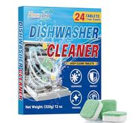 Dishwasher Cleaner Tablets -20 Pack Deep Cleaning for All Dishwasher Machines, Dishwasher Cleaning Tablets Removes Grease, Limescale & Odor, Lemon-Scented