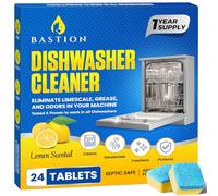 Dishwasher Cleaner Tablets - 24 Tablets (1-Year Supply) Lemon-Scented, Heavy Duty Cleaning Descaler Pods for Dish Washer, Deep Cleans & Maintains Your Dishwashing Machine for Optimal Performance