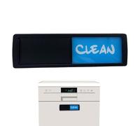 Dishwasher Cleaning Dirty Sign - Stainless Steel Magnetic Indicator, Easy Slide Label | Double Sided Shutter Magnet for Dishwasher Accessories