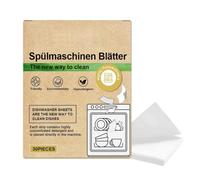 Dishwasher Cleaning Sheets, Pack of 30 Machine Care - Fragrance Free Tabs