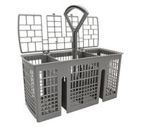 Dishwasher Cutlery Basket for Siemens Bosch, Cutlery Basket Dishwasher Accessories, Dishwasher Cutlery Basket, 220 x 115 x 90 mm in Grey, Removable Round Handle, Cutlery Insert for Many Dishwashers