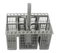 Dishwasher Cutlery Basket Replacement Part C00257140 in Gray Plastic with Round Detachable Handle, for Bauknecht Models, for Keeping Knives