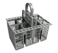 Dishwasher Cutlery Basket, Universal Replacement Cutlery Holder with Detachable Handle, Foldable Lids and 8 Compartments, for Hotpoint, for Indesit, for Whirlpool, C00257140