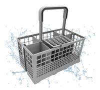 Dishwasher Cutlery Basket with Removable Handle, Cutleryss Holder Universal Replacement Accessory Compatible with Bosch Siemens Neff Whirlpool Hotpoint Indesit Ariston, 24 x 13.9 x 12.4cm