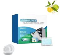 Dishwasher Deep Cleaner Tablets, Dishwasher Cleaner Tablets For Kitchen Drain Maintenance, Cleans Grime, Grease, Deep Cleaning for Interior, Pump, Filter, Spray Arm & Drain (1box)