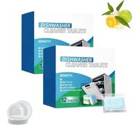 Dishwasher Deep Cleaner Tablets, Dishwasher Cleaner Tablets For Kitchen Drain Maintenance, Cleans Grime, Grease, Deep Cleaning for Interior, Pump, Filter, Spray Arm & Drain (2box)