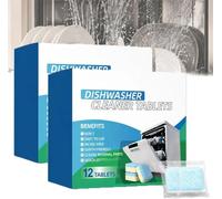 Dishwasher Deep Cleaner Tablets, Dishwasher Cleaner Tablets, Heavy Duty Grime & Grease Remover, Odor Eliminator for Drain Maintenance (2Box)