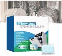 Dishwasher Deep Cleaner Tablets, Dishwasher Cleaner Tablets, Heavy Duty Grime & Grease Remover, Odor Eliminator for Drain Maintenance (1Box)