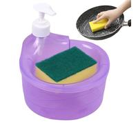 Dishwasher Detergent Dispenser - Liquid Holder, Pump Organiser, Sink Sponge Tray, Cleaning Storage, Laundry Detergent Caddy, Washing Station, Refillable Rack, Worktop with Dishwasher Container
