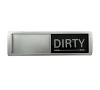 Dishwasher/Dirty Magnetic Sign - Stainless Steel Sliding Indicator, Easy to Read/Dirty Dishwasher Door, 17.5x5cm Magnet for Kitchen, Convenient Reminder and
