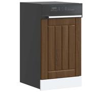 Dishwasher door panel brown oak 45x1.5x67cm engineered wood protective kitchens