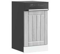 Dishwasher door panel Grey Sonoma 45x67cm Engineered Wood Lucca Protective Front