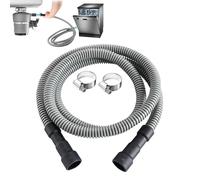 Dishwasher Drain - 118.1 Inch Hose | PP Connector: Flexible Replacement Pipe with Cut to Size Adapters, Leak-Resistant Clamps and Design for the