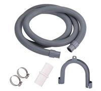 Dishwasher Drain Hose Extension Kit 2 Metre Long - Flexible Waste Pipe with Right Angle End for Washing Machines - 20mm Internal Diameter Anti-Kink(2m)