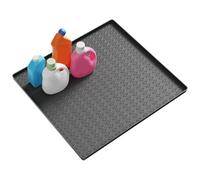 Dishwasher Drain Pan, Dog Food Trays for Floors, Non-Slip Silicone Plant Water Catcher Tray, Protects The Floor From Damage and Cleanliness(Black,65 * 65cm/25.6 * 25.6in)