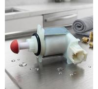 Dishwasher Drain Valve Solenoid 9001951555 DC280-340V - Fixes E19 Error Code & Backflow for Models 11033896 00631199 - Robust Plastic Replacement Part