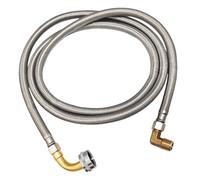 Dishwasher Hookup Set 304Stainless Steel Braided Hose Simple Installation 3/8Inch Compression Fittings Provided Washer Hose