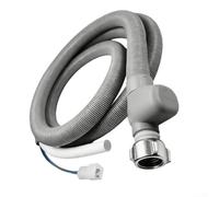 Dishwasher Inlet Hose 1.85 m with Water Stop Valve | Universal 3/4 inch fit, compatible with for bosch, for siemens, for miele, heavy duty plastic material, grey design