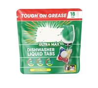 Dishwasher Liquid Tabs, All-in-One Dishwashing Capsules, Grease Cutting, Streak-Free Shine, No Pre-Rinse, Easy Use Dishwasher Detergent Pods, (18 Tablets)