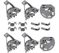 Dishwasher Lower Basket Bearing Kit Grey Compatible for Bosch, Neff, Siemens Multi-Model Fitting Lower Bottom Basket Plate Rack Clips - 00418675