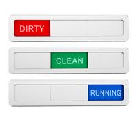 Dishwasher Magnet Clean Dirty Running Sign, 3 Status Magnetic Clean/Dirty/Running Indicator Works on All Dishwashers (Silver)