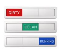 Dishwasher Magnet Clean Dirty Running Sign, 3 Status Magnetic Clean/Dirty/Running Indicator Works on All Dishwashers (Silver)