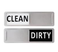 Dishwasher Magnet Clean Dirty Sign, Clean Dirty Dishwasher Magnet Sign, Easy to Read and Slide On, Non-Scratch Strong Magnetic Backing