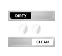 Dishwasher Magnet Clean Dirty Sign, Easy to Read and Slide, Works on All Dishwashers, Adhesives Stickers Included, Kitchen Organization Essential, Ideal for Gift Giving(Black/White Style)