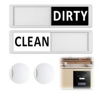 Dishwasher Magnet Clean Dirty Sign, Magnetic Dishwasher Sign Sliding Indicator Strong Non-Scratch Backing, Easy-to-Read, Durable Waterproof Design, Fits All, Modern Kitchen Tool, Clear Color Indicator