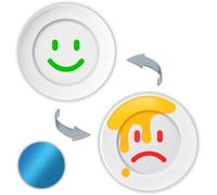 Dishwasher Magnet Clean Dirty Sign Simplicity Beyond Words Happy/Sad Plate Reversible Indicator