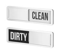 Dishwasher Magnet Clean Dirty Sign, Strong Magnet Clean Dirty for Kitchen Refrigerator, Easy to Read and Slide, Self-Adhesive Stickers for Non-Magnetic Dishwasher（Black White）