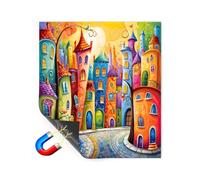 Dishwasher Magnet Cover - 26 * 23" Waterproof Scenic Landscape Magnetic Sticker Garden Forest Town Lighthouse Cabin Decorative Kitchen Appliance Panel Wrap for Home Use (#3)