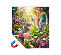 Dishwasher Magnet Cover - 26 * 23" Waterproof Scenic Landscape Magnetic Sticker Garden Forest Town Lighthouse Cabin Decorative Kitchen Appliance Panel Wrap for Home Use (#6)