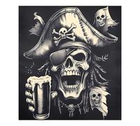 Dishwasher Magnet Cover Panel Skeleton Pirate Beer Refrigerator Magnetic Microwave Stickers Wash Machine Fridge 26" x 23" for Home Kitchen Decor